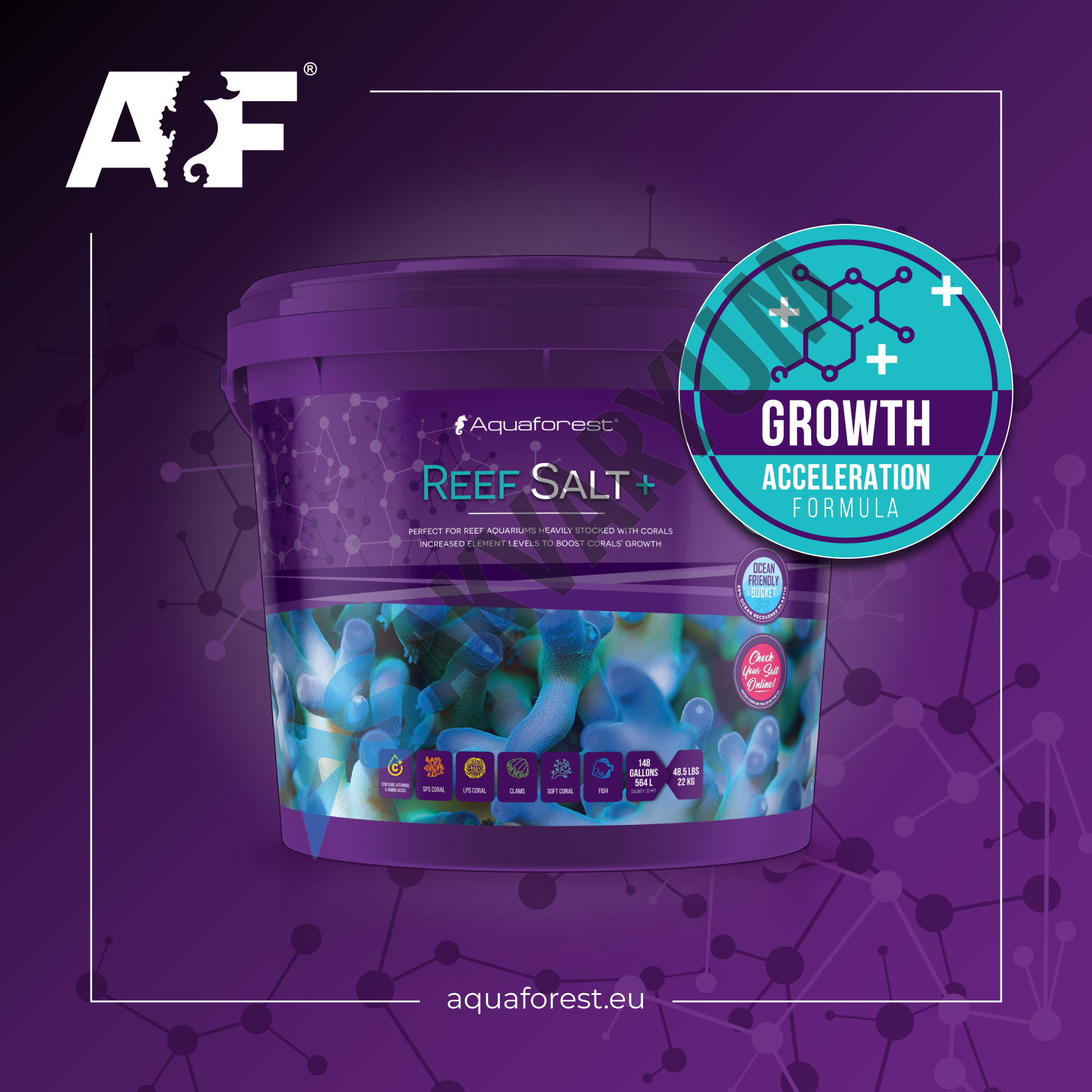 AQUAFOREST - Reef Salt + 22kg