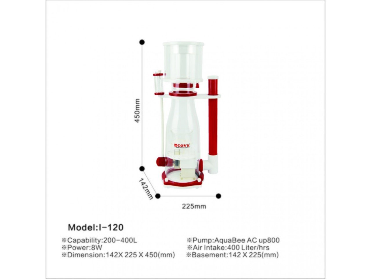 AQUABEE COVE - I-120 Protein Skimmer