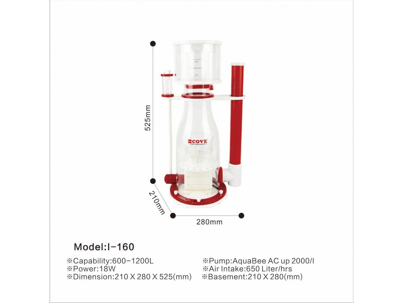 AQUABEE COVE - I-160 Protein Skimmer