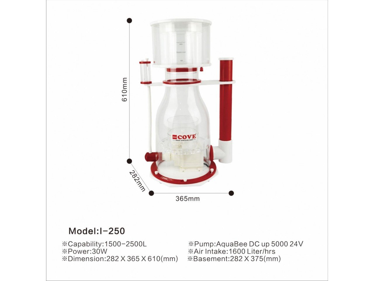 AQUABEE COVE - I-250 Protein Skimmer