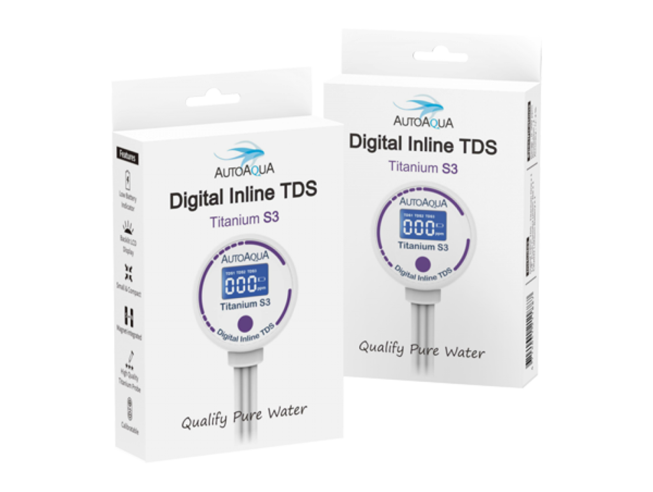 AutoAqua Digital Inline Tds - Titanium S3 TDS-300S