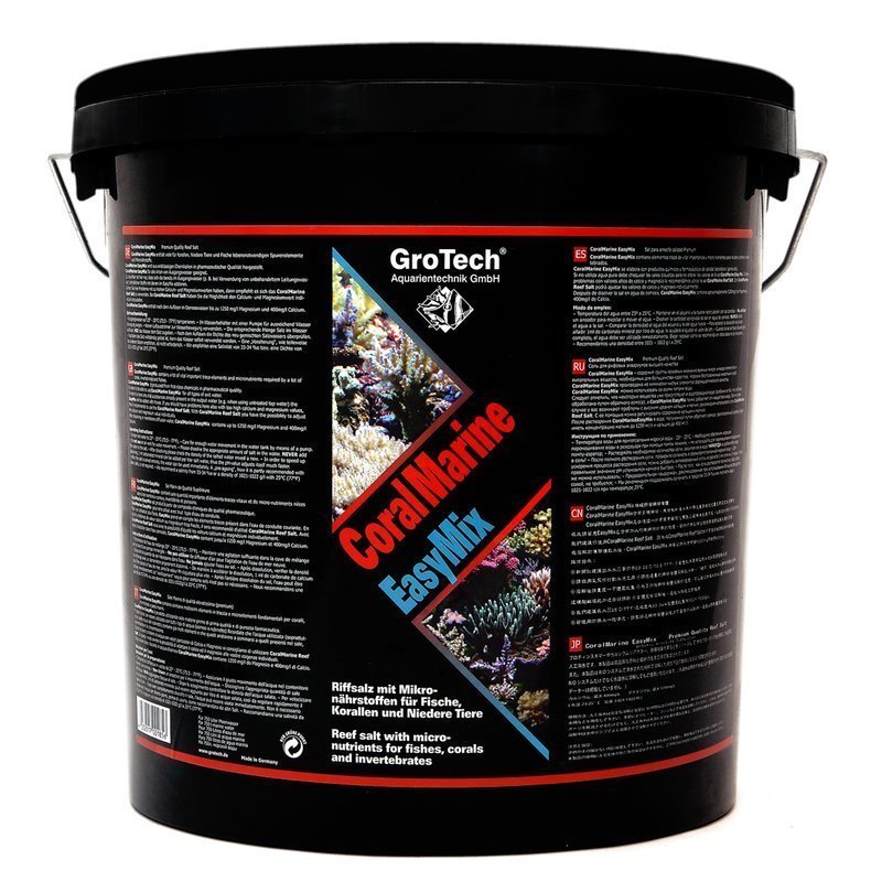 Grotech - Coral Marine Easy Mix Reef Salt Resif Akvaryumu Tuzu - 25 Kg/Kova